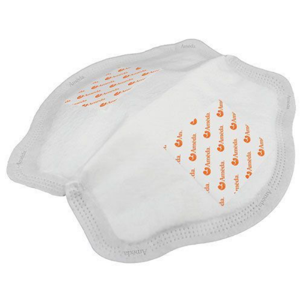 Ameda Moisture Guard disposable nursing pad, contoured with adhesive strip