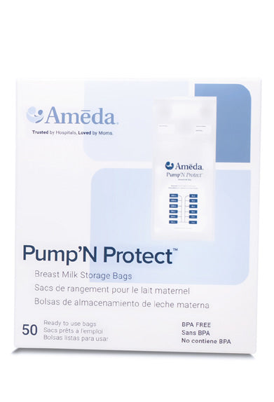 Ameda Pump'N Protect Milk Storage Bags 180ml - Pack of 50
