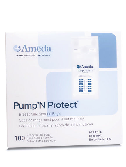 Ameda Pump'N Protect Milk Storage Bags 180ml - Pack of 100