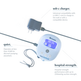 Ameda Mya Joy PLUS breast pump charging via USB-C cord
