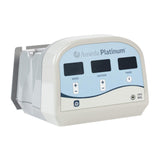 Ameda Platinum multi-user breast pump showing the three LCD screens and soft touch control panel
