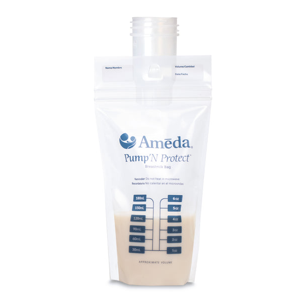 Ameda Pump'N Protect Milk Storage Bags 180ml - Pack of 100