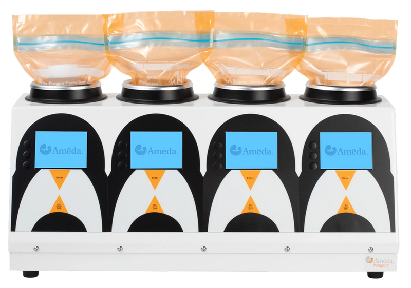 Ameda Penguin Nutritional Warmer, single well, with the display screen lit